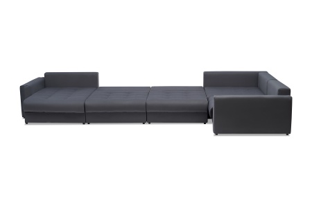 Диван п-образный тик-так Монарх темно-серый