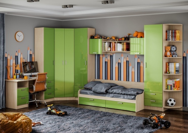 Детский Гарнитур Юнга-7-01 МДФ/Разные Цвета