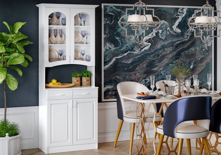 Буфет Констанция 2-х створчатый белый