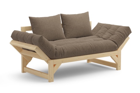 Диван кушетка Амбер рогожка коричневая